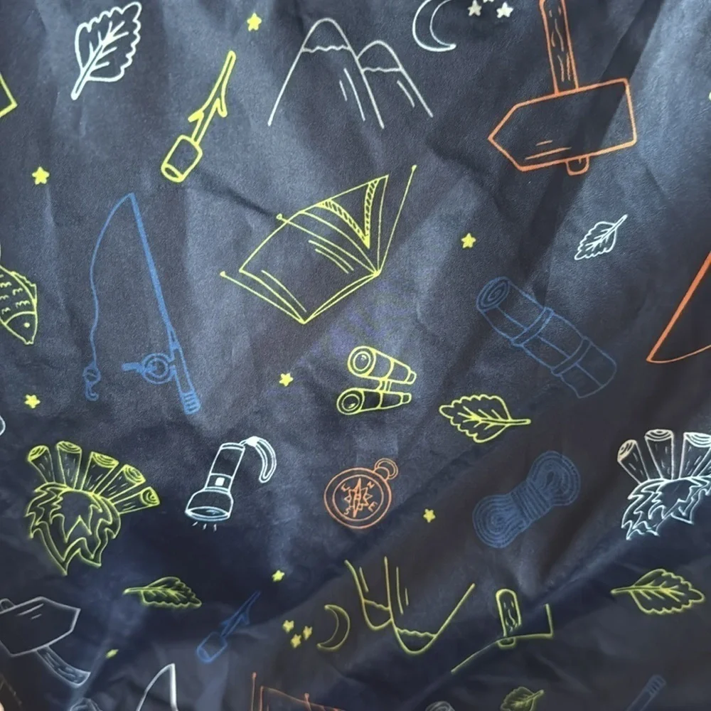 Eddie Bauer Vibrant Blue Kids' Jacket with Camping Fishing Patterned Accents